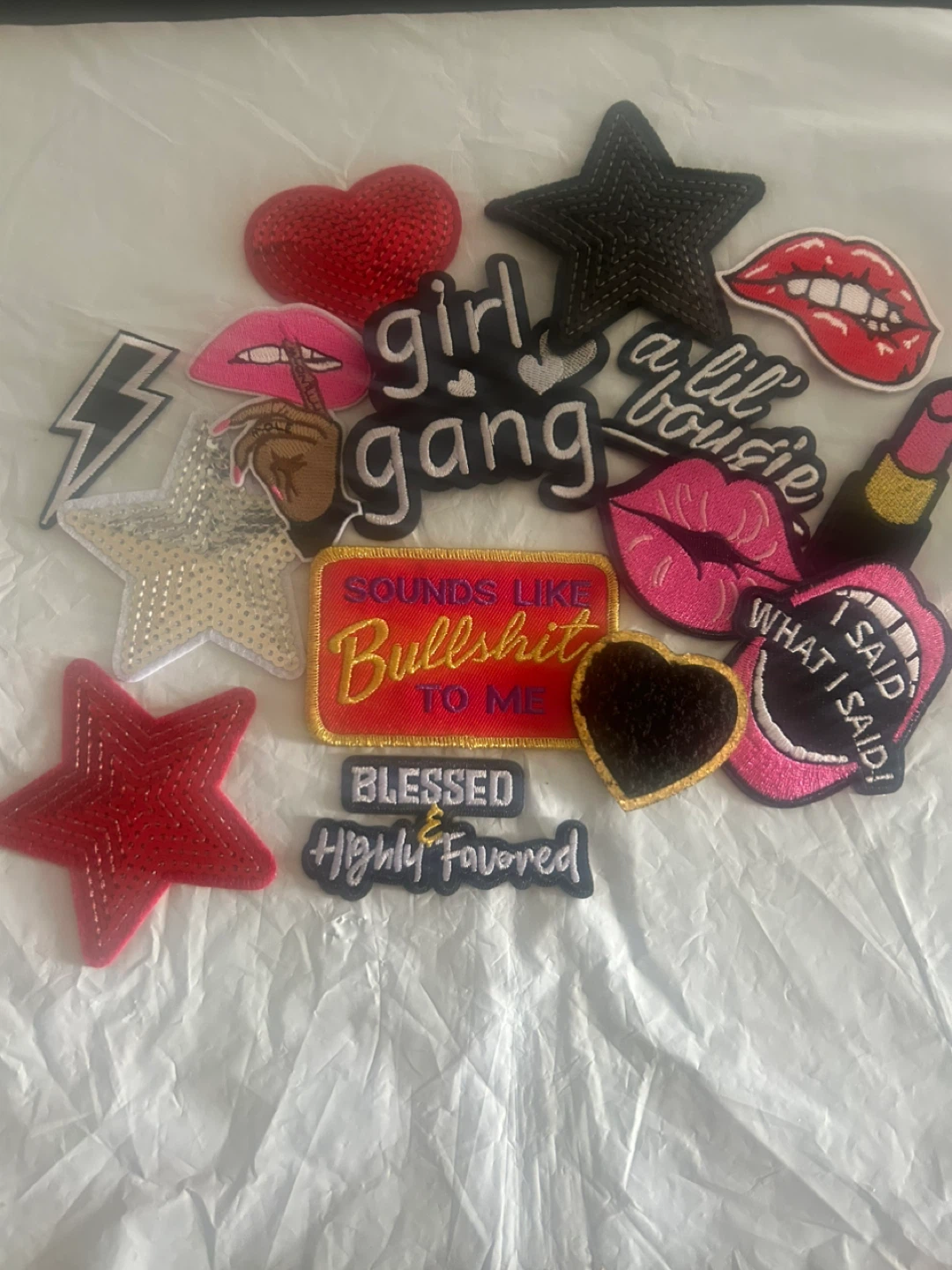 Assorted Embroidered Iron-On Patches
