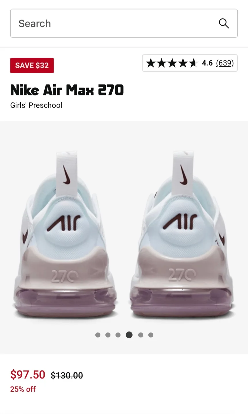 Nike Air Max 270 Girls' Preschool Shoes image indicator(2)