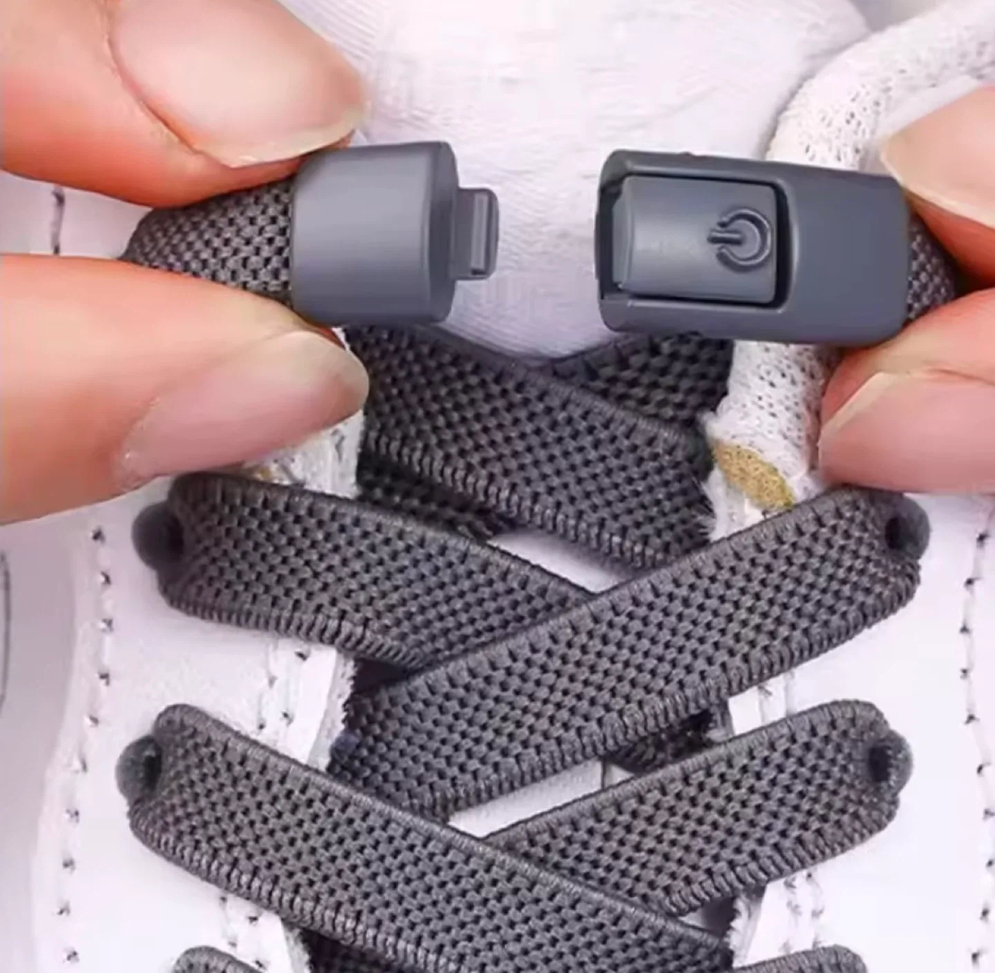 No Tie Shoelaces - black thumbnail