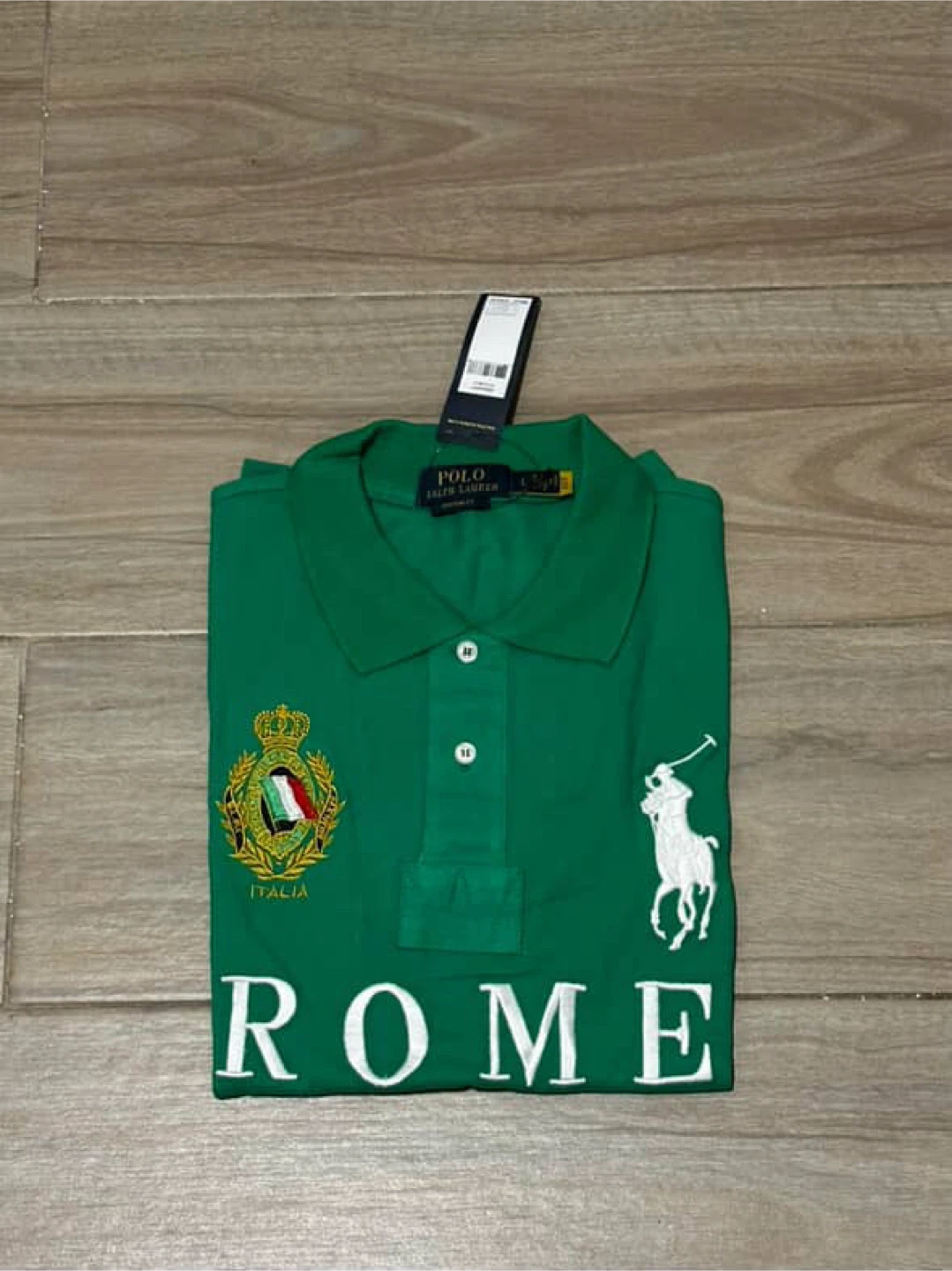 Polo Ralph Lauren Green Rome Polo Shirt - Size L - photo 4