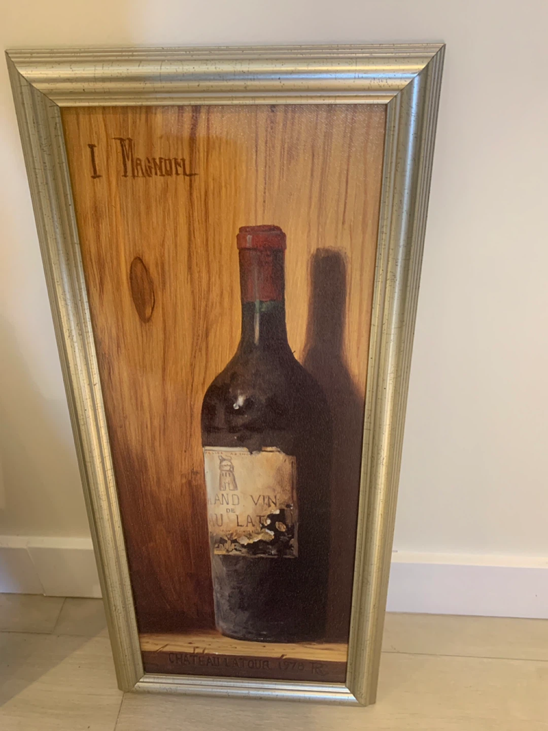 Vintage Wine Bottle Painting