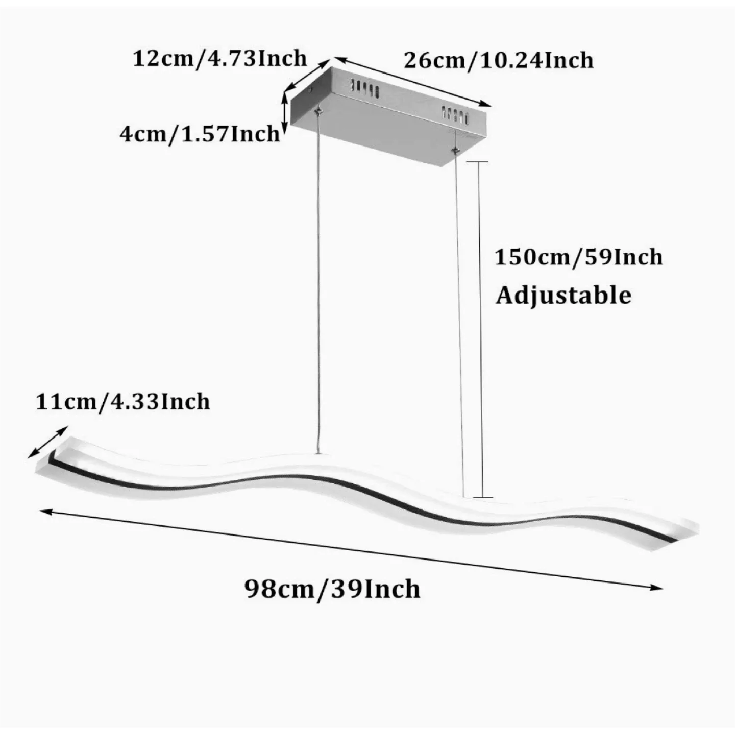 Modern LED Wave Ceiling Light Fixture image indicator(2)