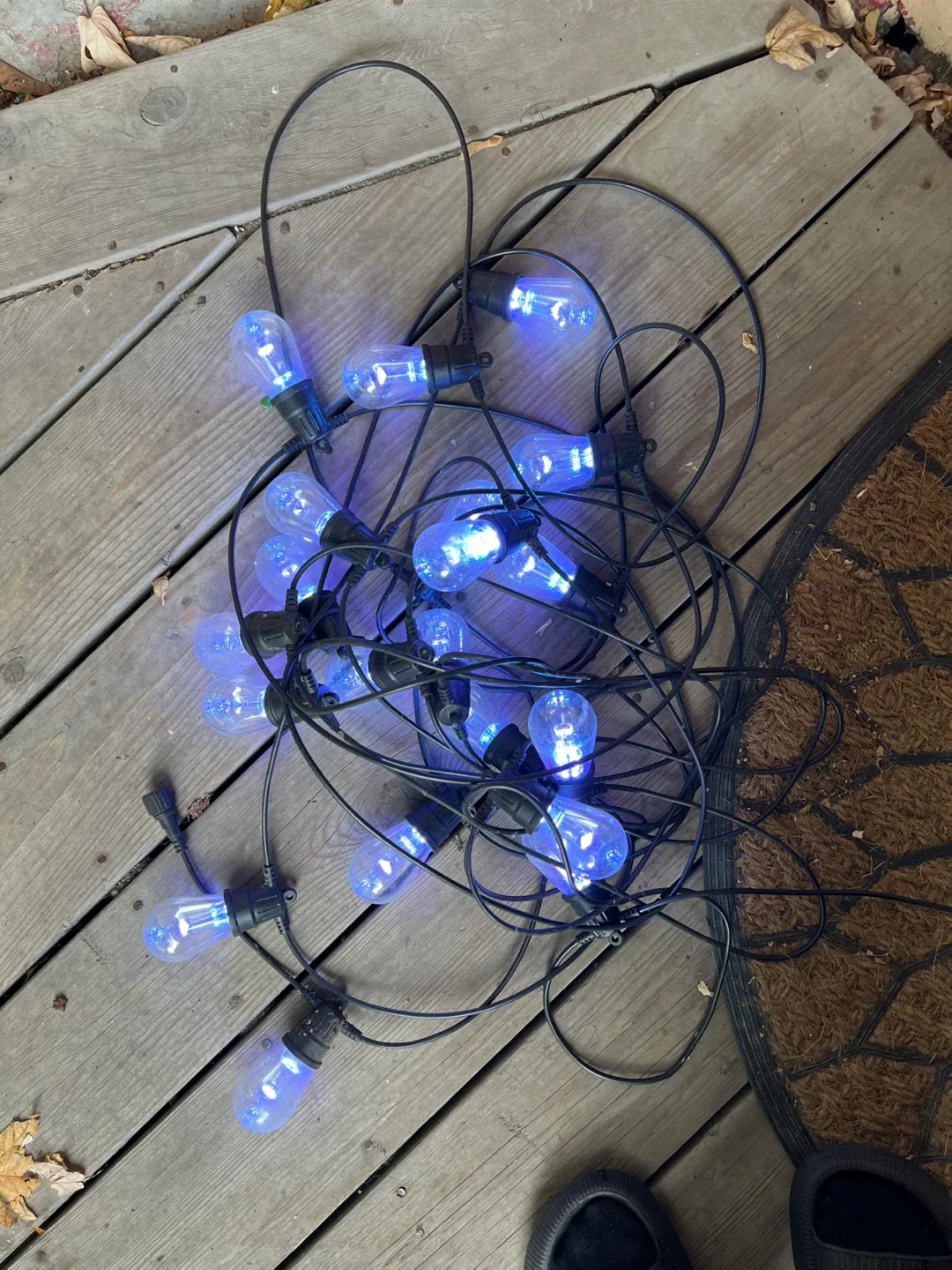 Blue String Lights - Outdoor