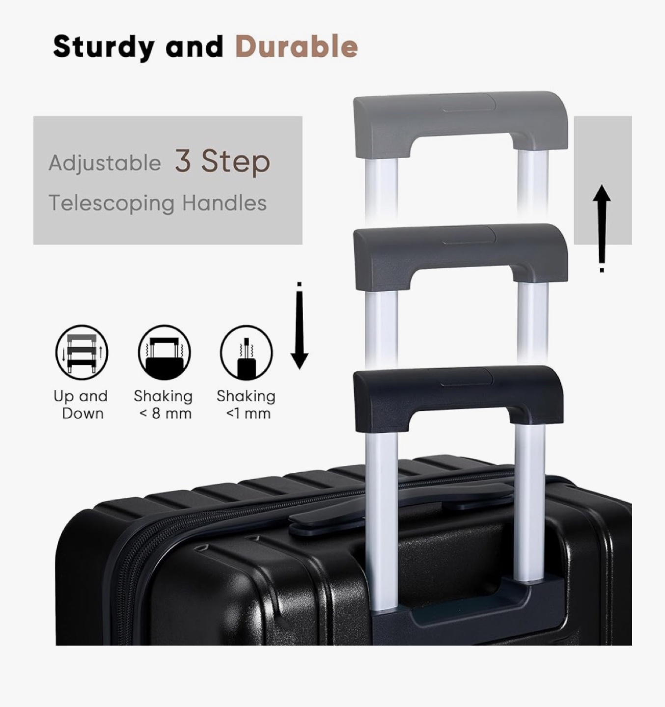 *BRAND NEW* Black Carry-On Suitcase with Spinner Wheels - photo 5