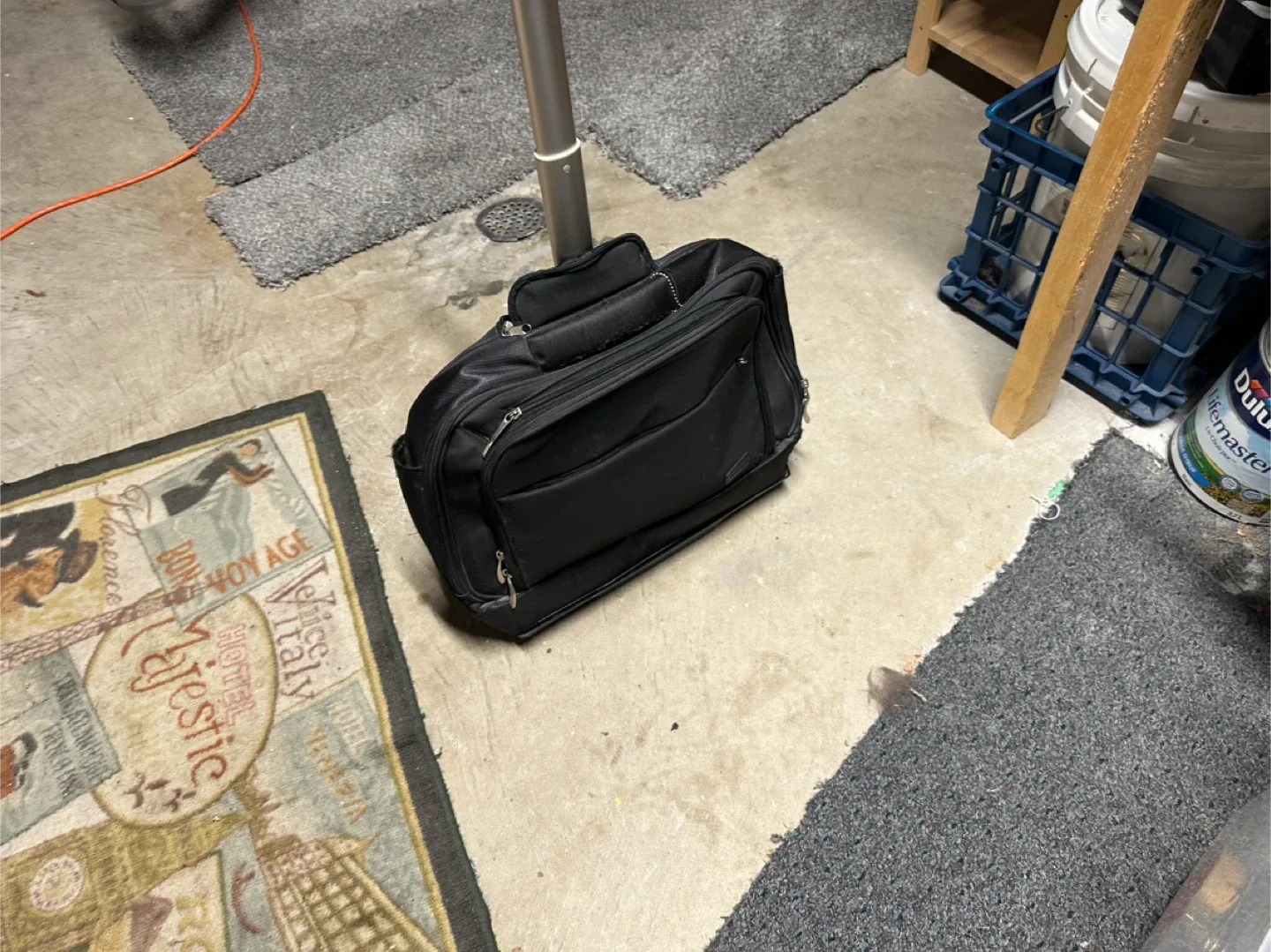 Rolling Suitcase/Laptop Bag - Black