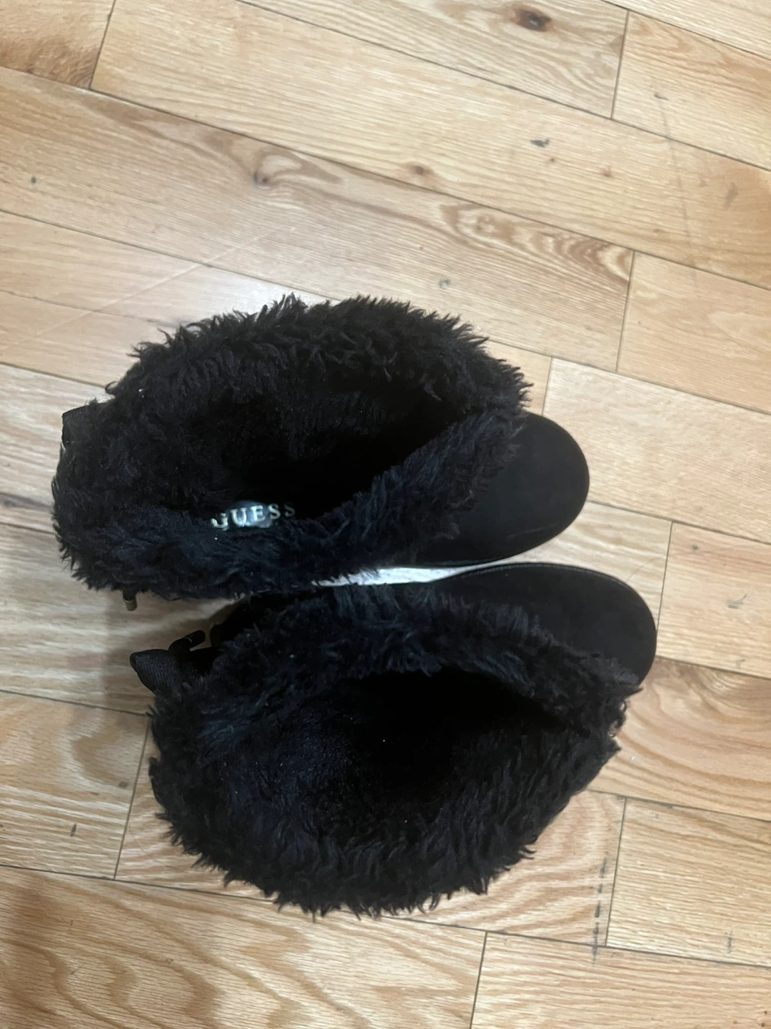 Guess Black Suede Fur Trim Boots - photo 3