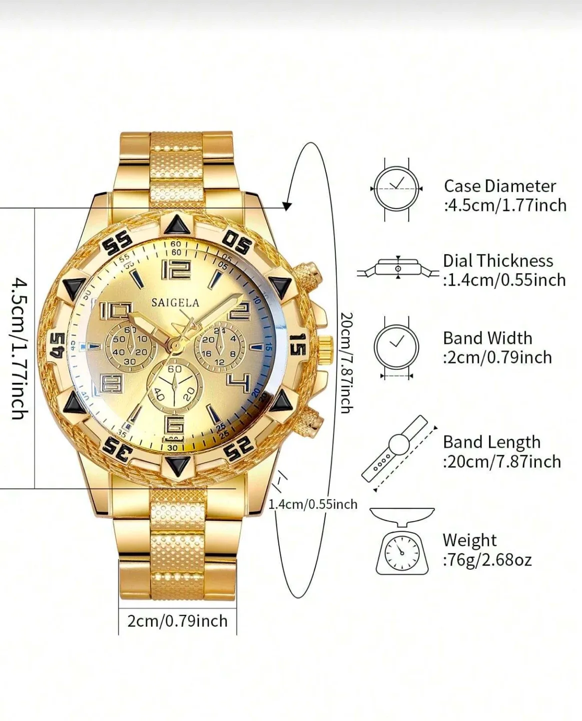 2pc watch for men (-15% off discount 😍🎁) image indicator(4)