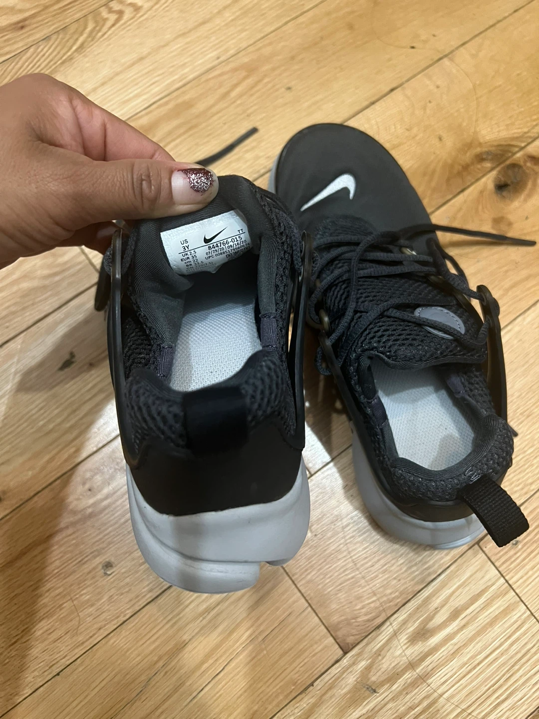 Nike Air Presto Black Sneakers - Size 3Y - photo 3