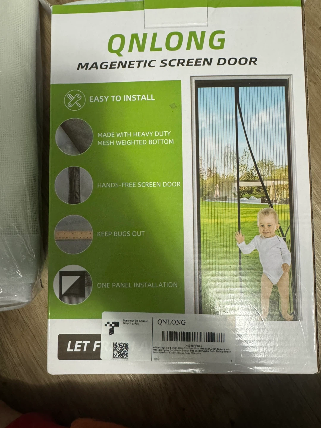 Qnlong Magnetic Screen Door (36x84 inch) - NEW! - photo 2