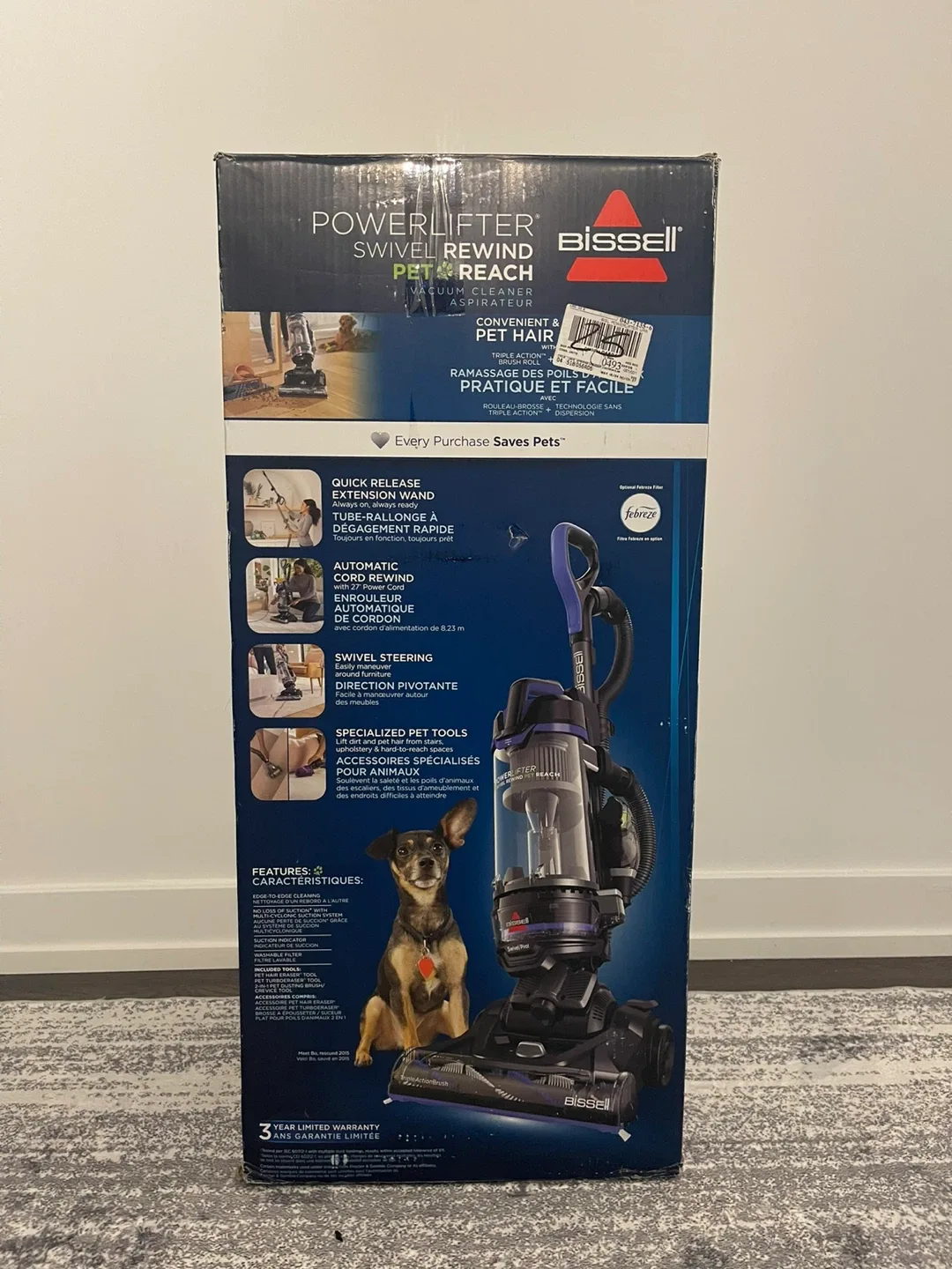 Bissell Powerlifter Swivel Rewind Pet Reach Vacuum thumbnail