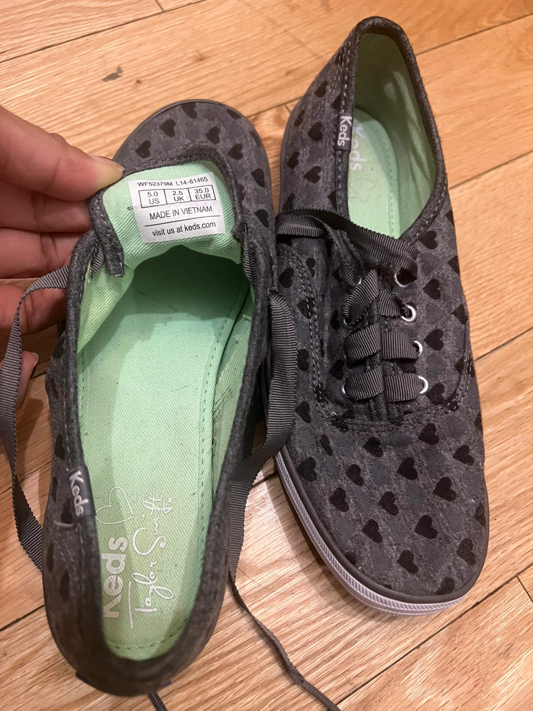 Keds Taylor Swift Heart Print Sneakers - Size 5 - photo 3