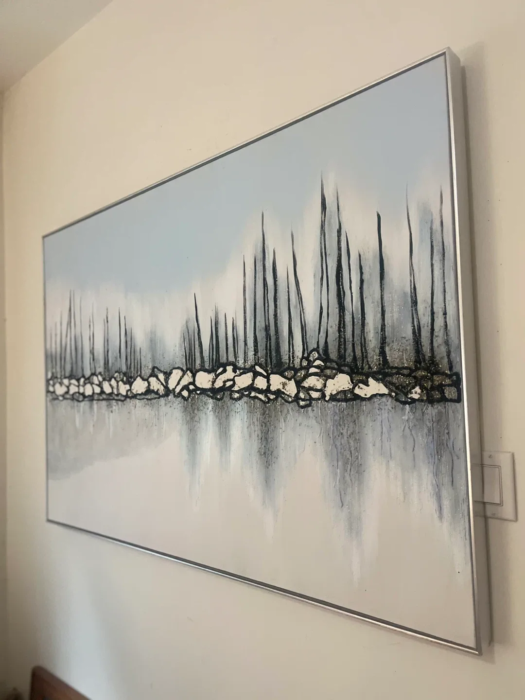 Large Framed Wall Art - Abstract Landscape