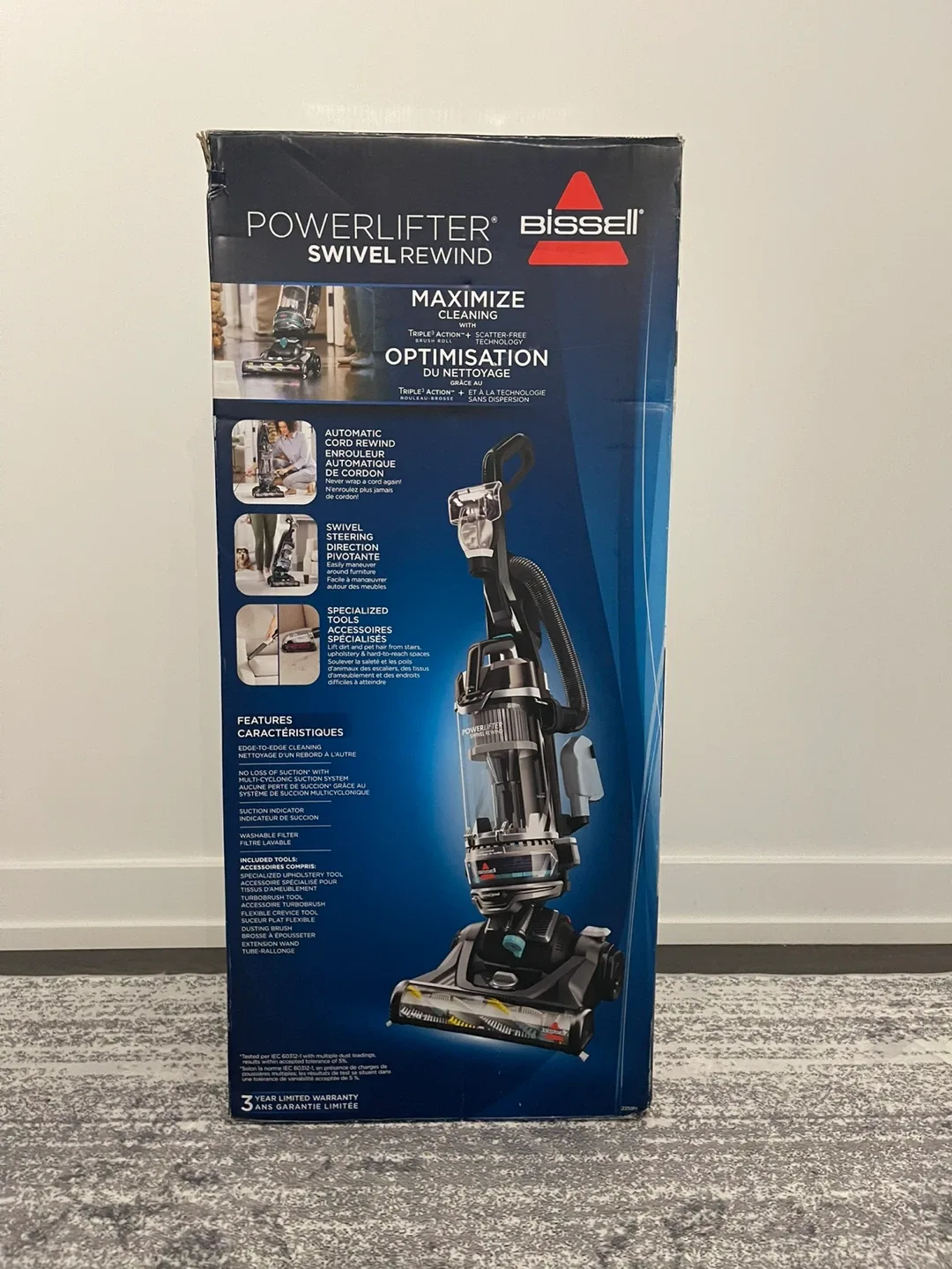 Bissell Powerlifter Swivel Rewind Vacuum - New thumbnail