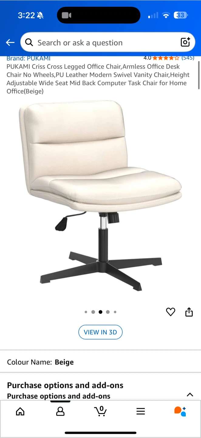 Beige Office Chair - Some Wear