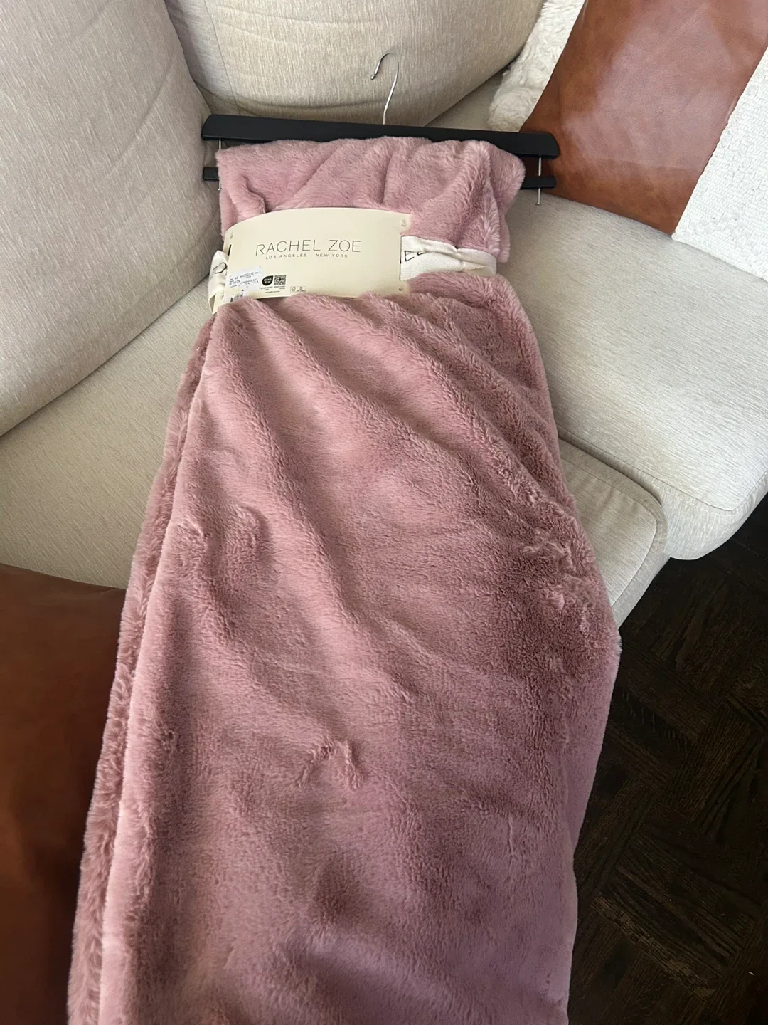 Rachel Zoe Throw Blanket - Pink thumbnail
