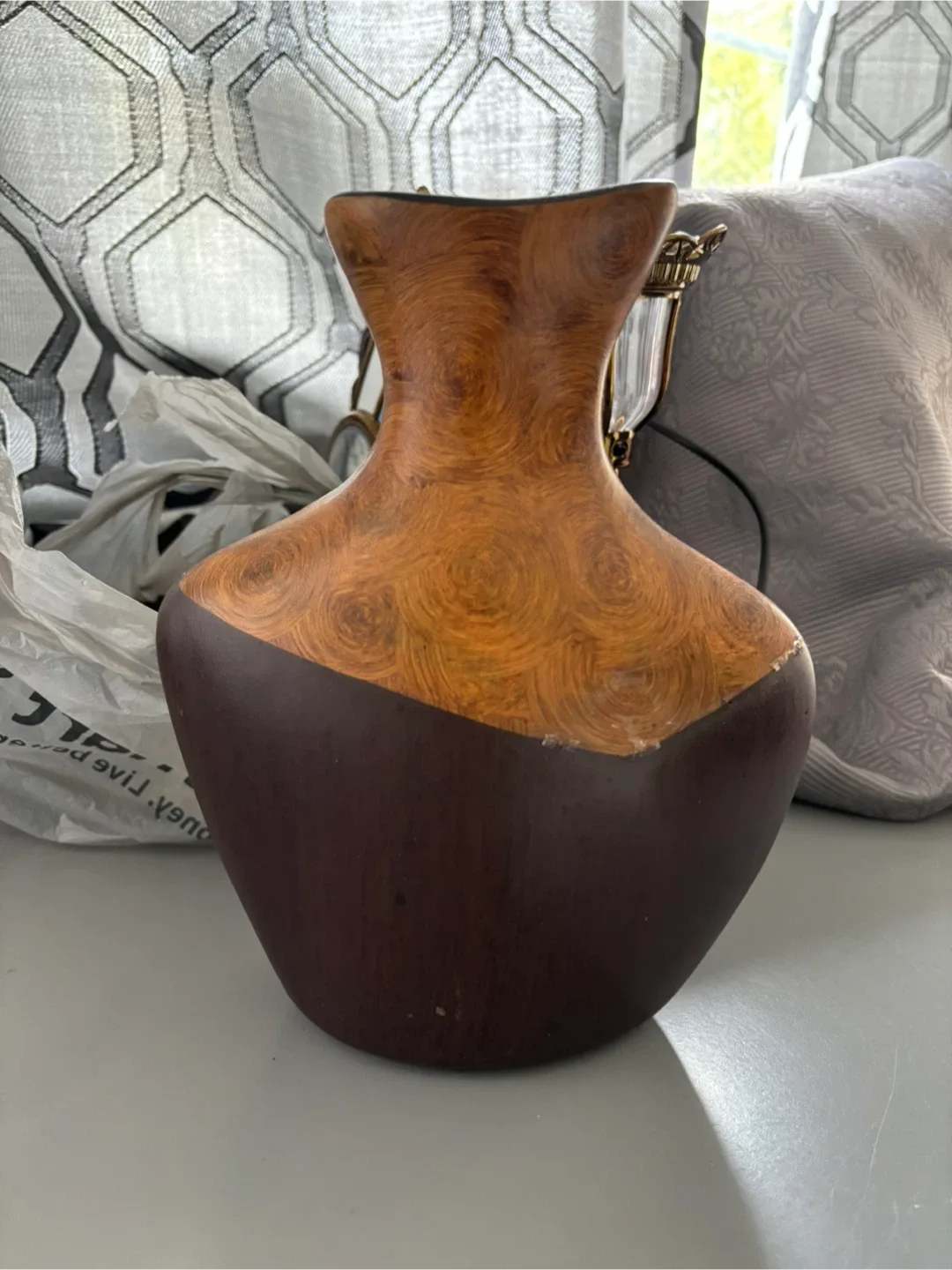 Decorative Brown & Wood Vase thumbnail