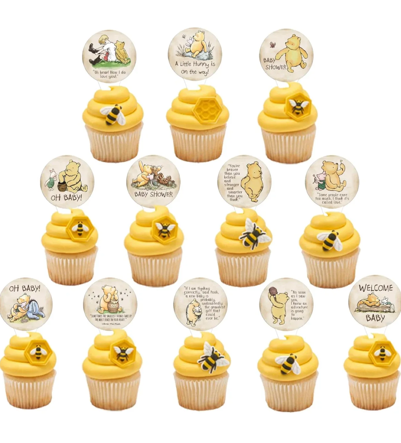 Winnie the Pooh Cupcake Toppers and Bee Candy Mold thumbnail