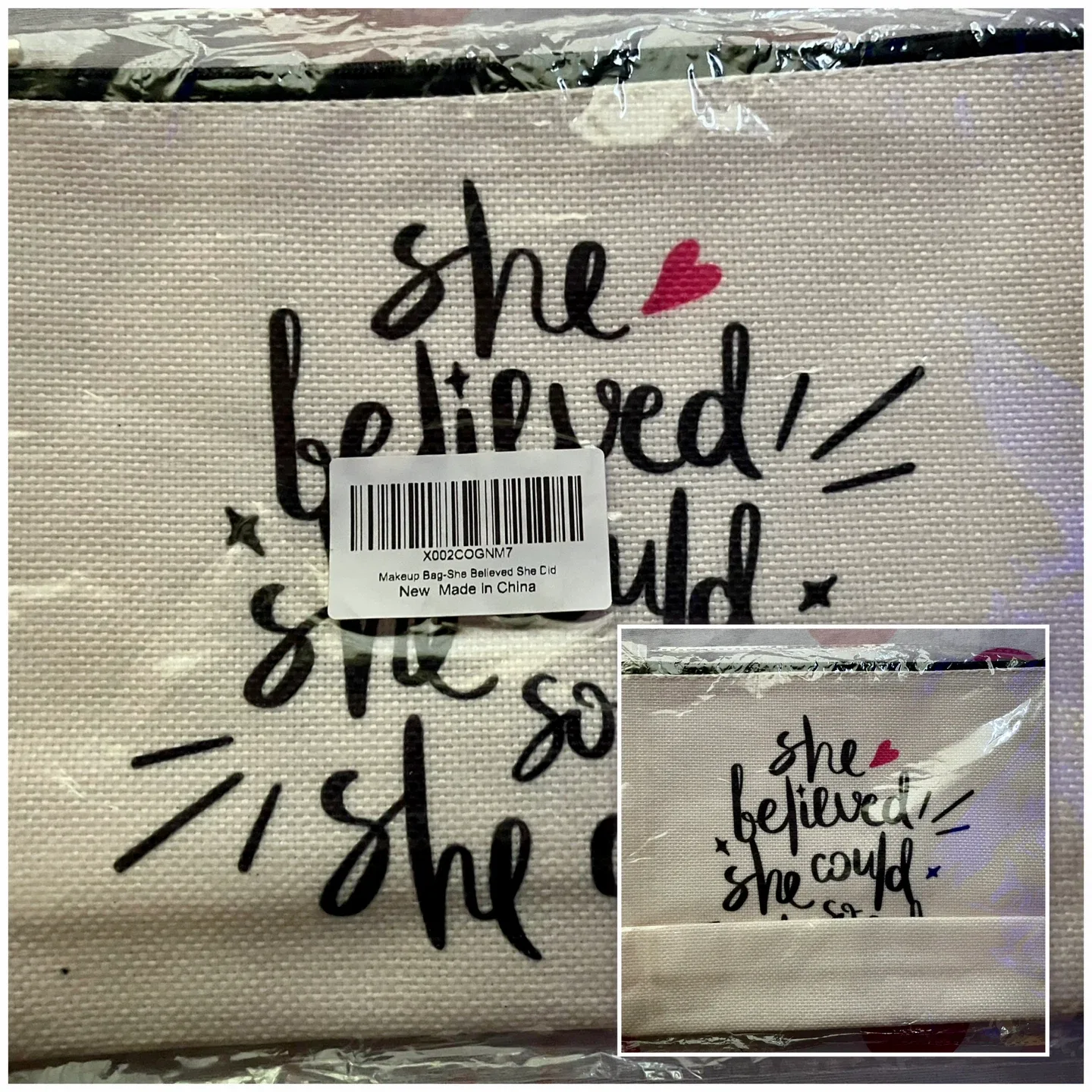 (Makeup Bag) "She Believed She Could" thumbnail