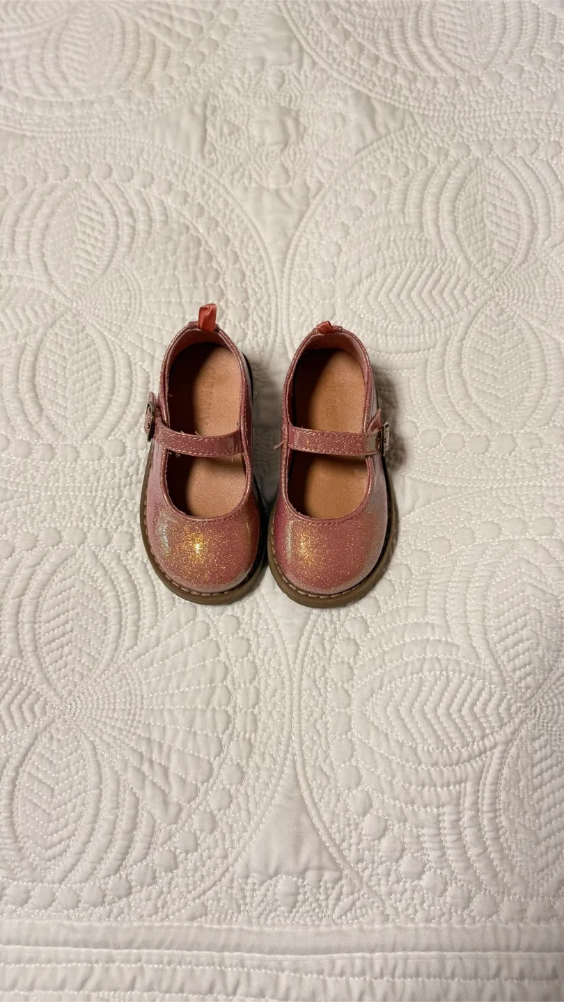 Toddler Girl's Pink Glitter Mary Jane Shoes - Size 6 image indicator(5)