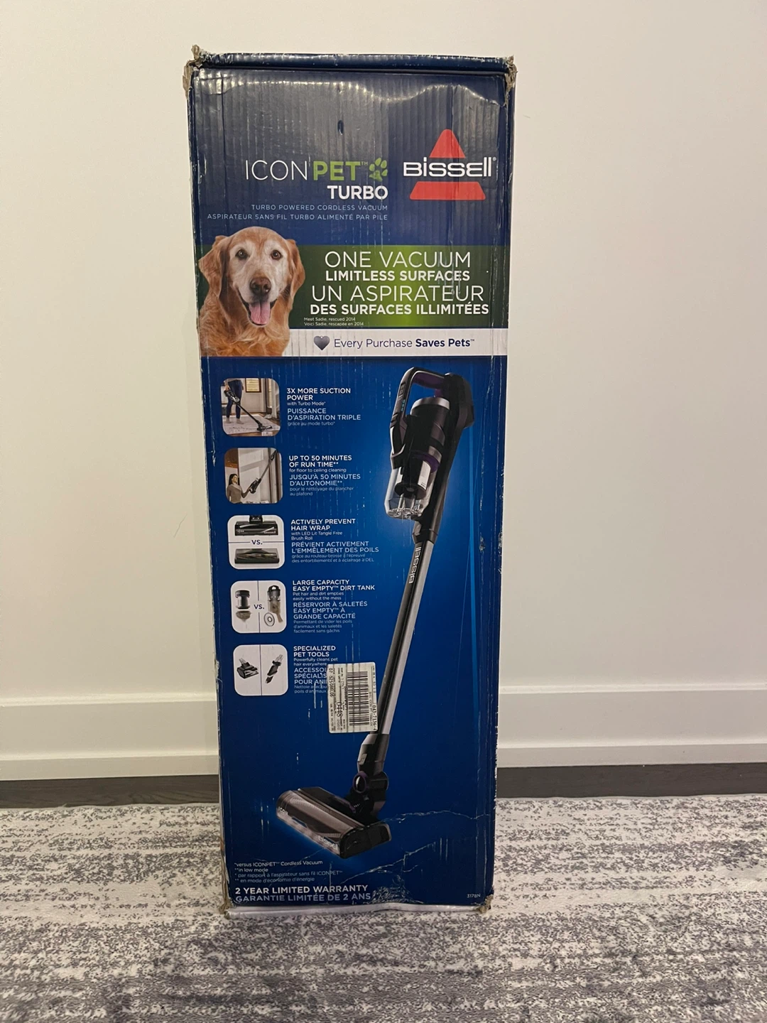 Bissell ICONPET Turbo Cordless Vacuum - New