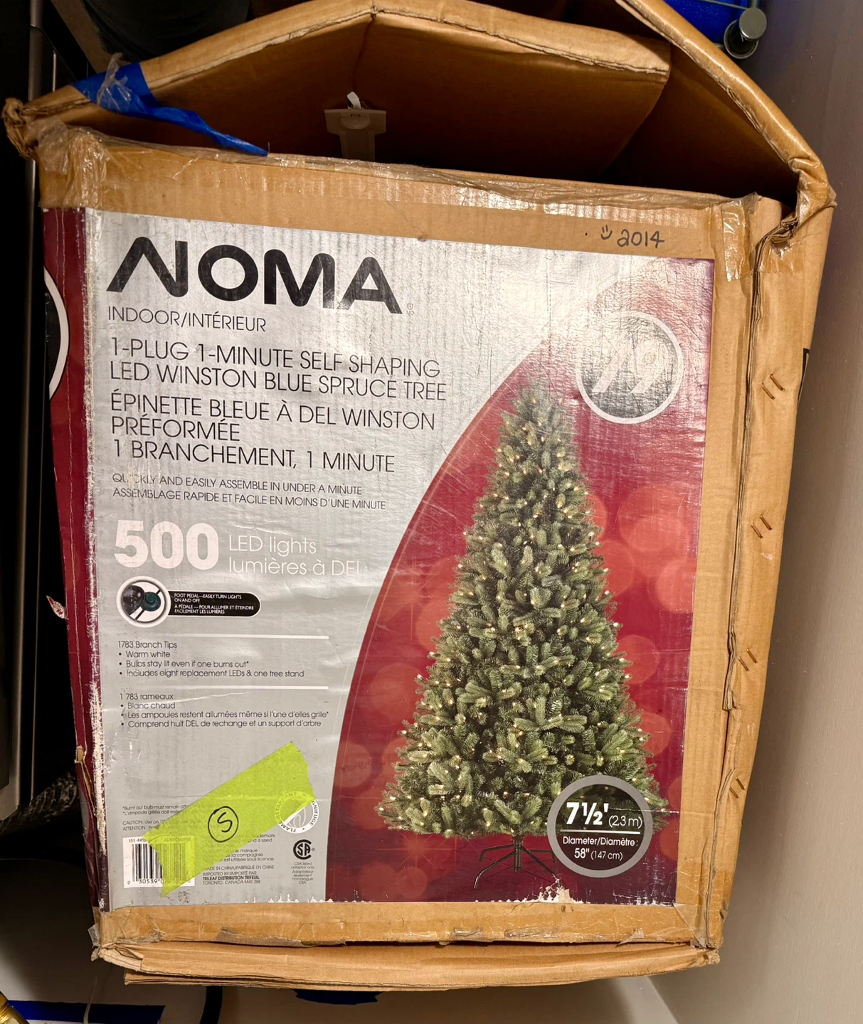 NOMA 7 1/2' LED Winston Blue Spruce Tree