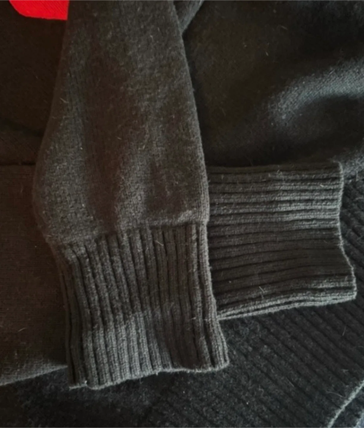 Ami Paris Black Sweater with Red Heart Logo image indicator(4)