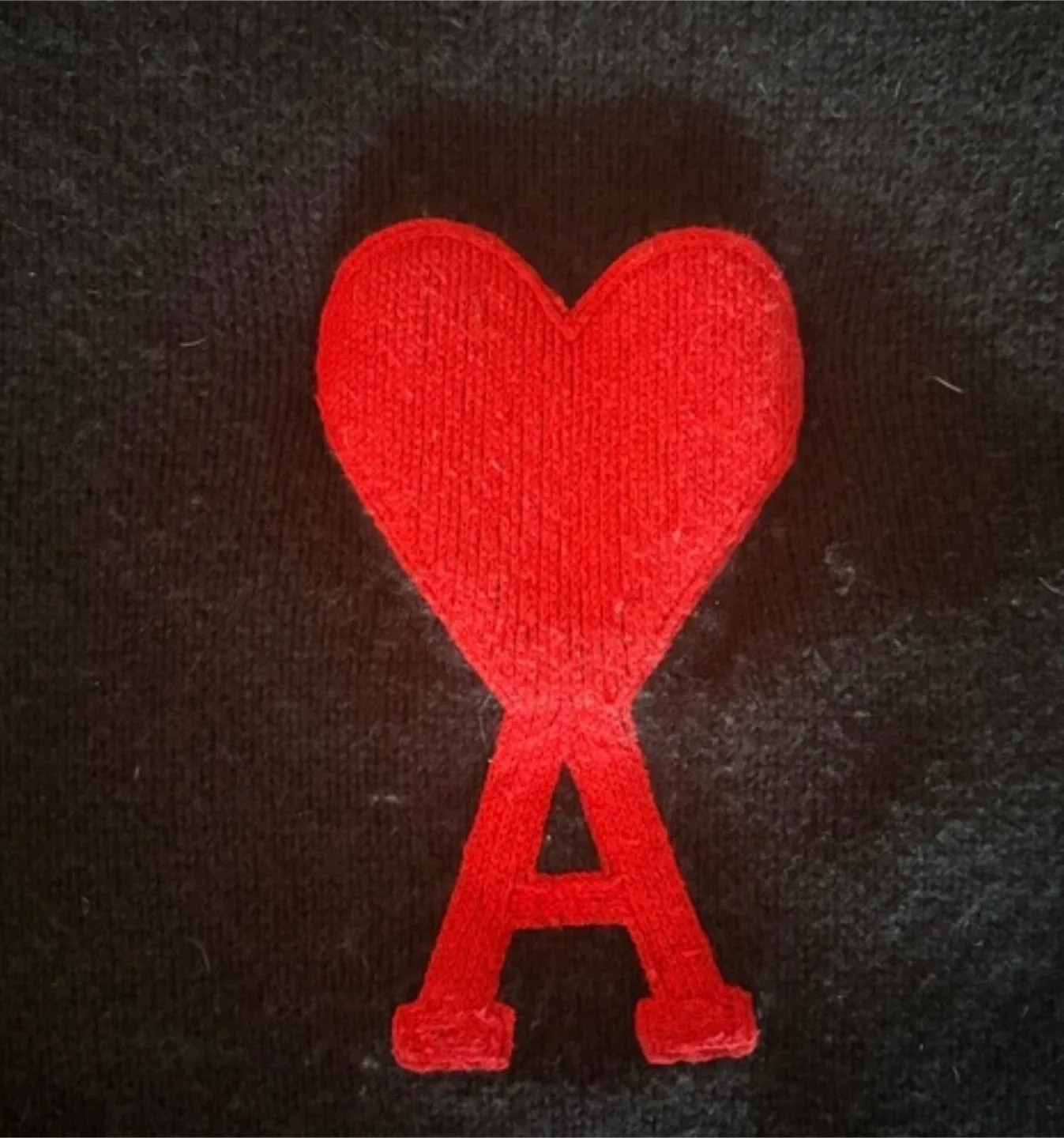 Ami Paris Black Sweater with Red Heart Logo image indicator(2)
