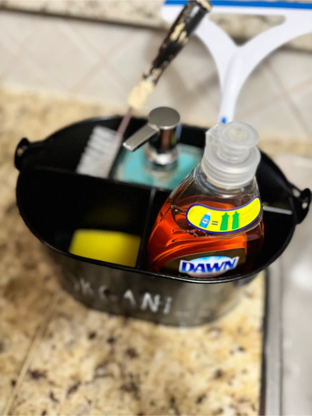 Black Metal Kitchen Sink Organizer image indicator(2)