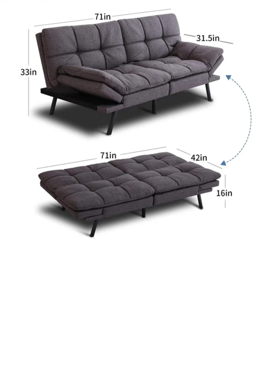 2 Sofa Bed - Convertible - photo 2