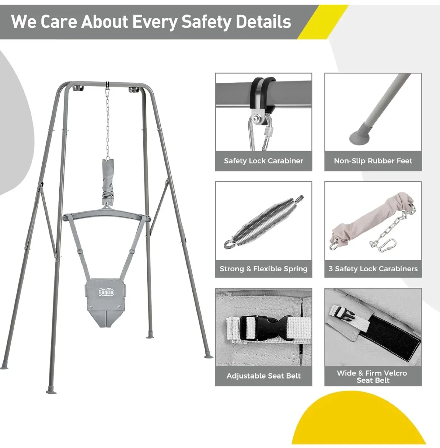 New Funlio 2-in-1 Swing Set & Baby Jumper image indicator(5)