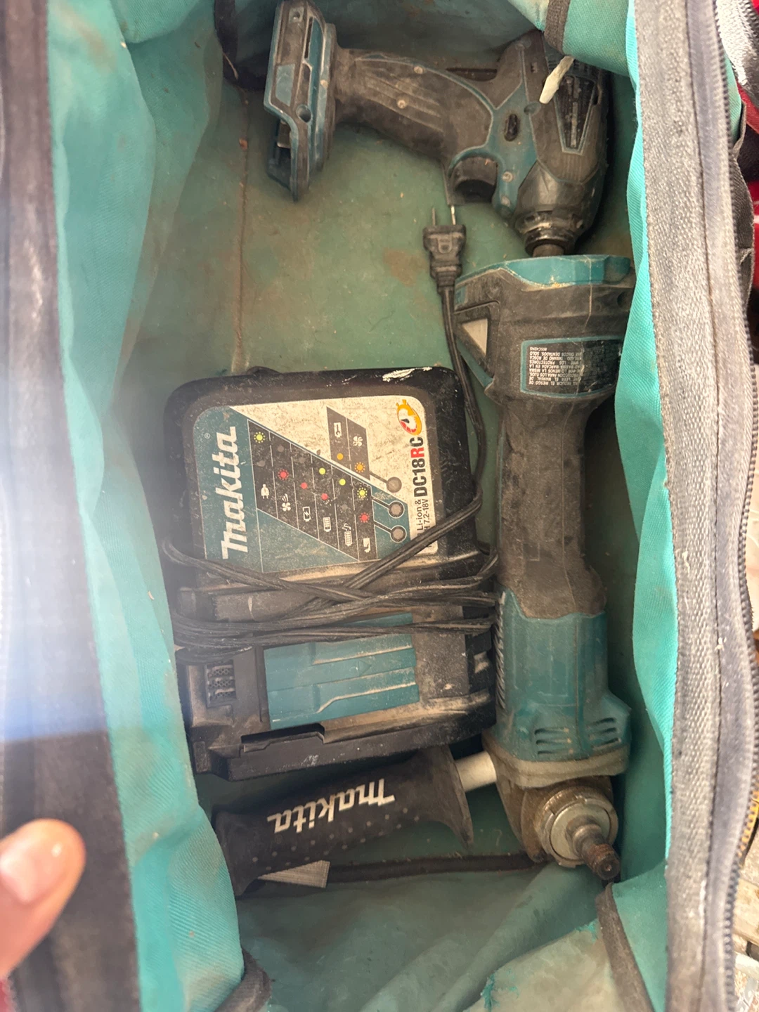 Makita Tool Bag with Drill and Accessories