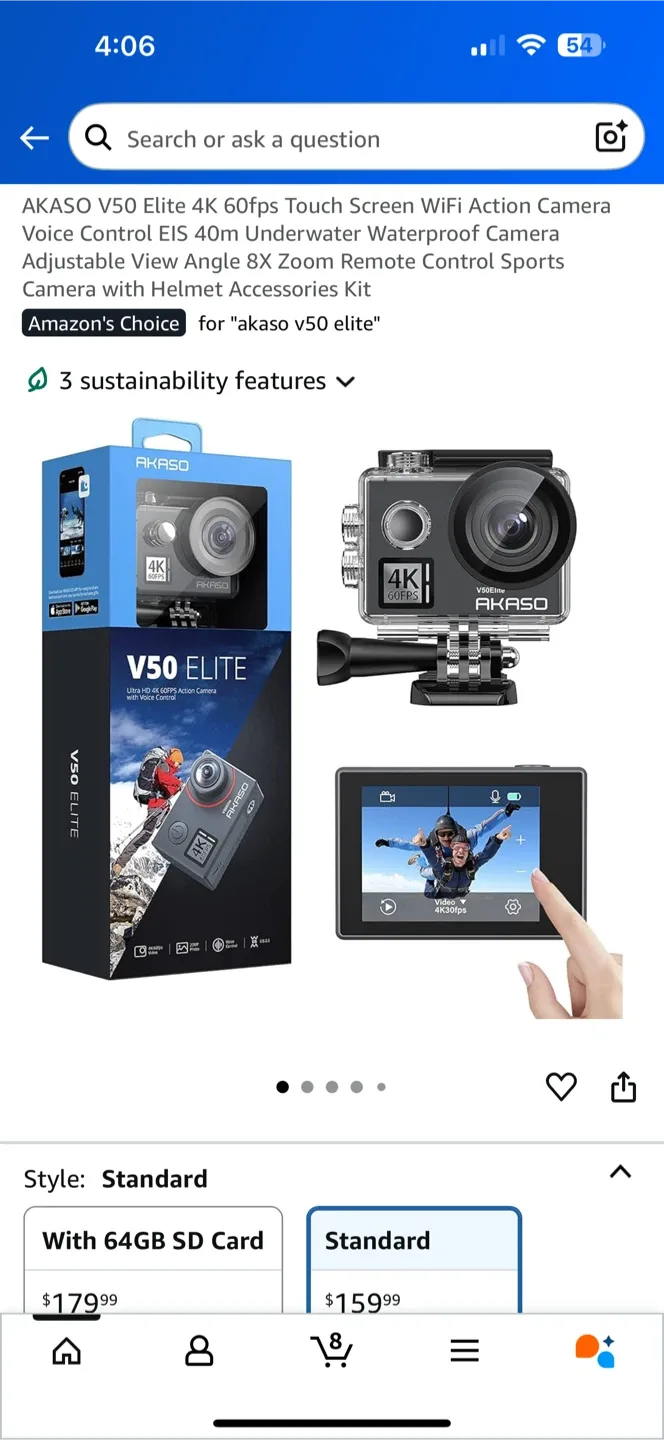 Akaso V50 Elite 4K Action Camera - Like New! image indicator(9)