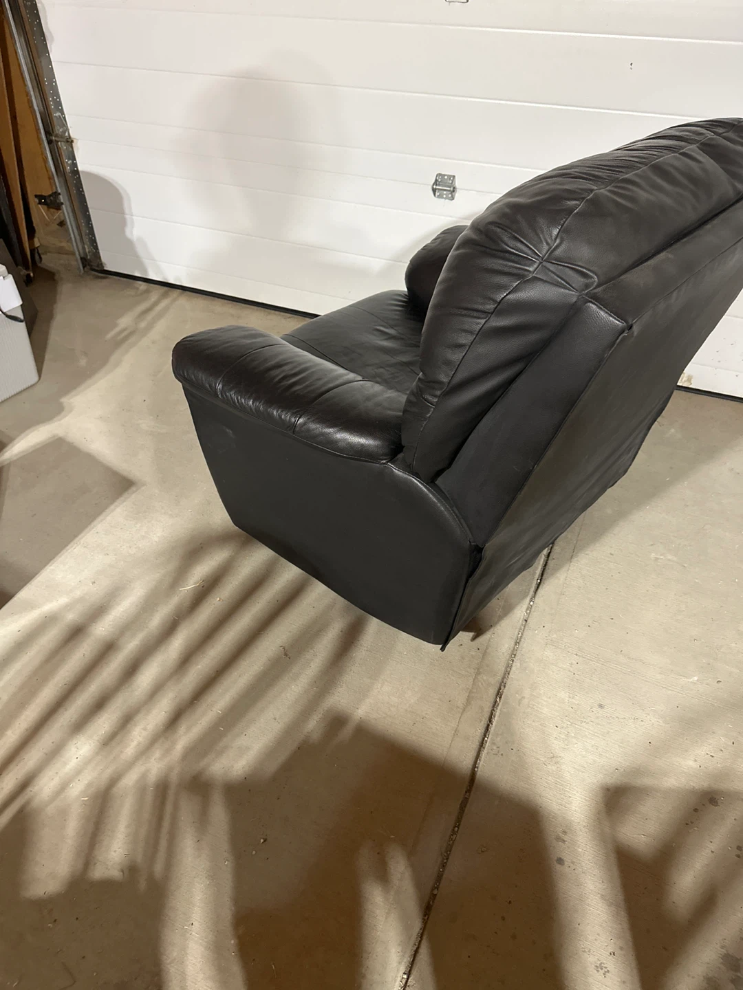 Black Leather Recliner Chair.  SOLD - photo 3