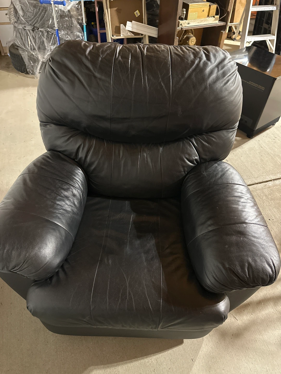 Black Leather Recliner Chair.  SOLD - photo 4