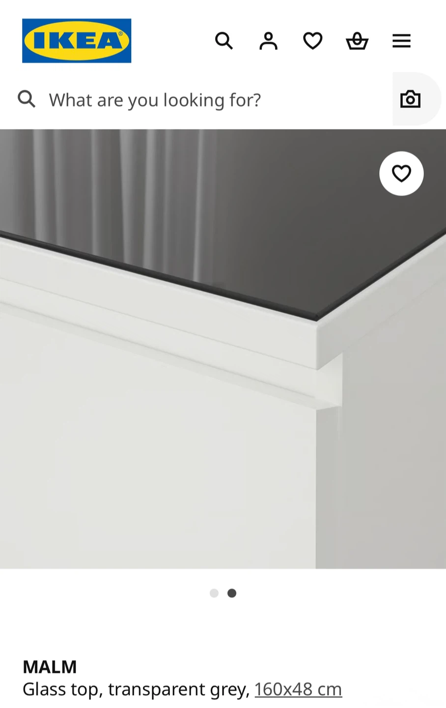 IKEA Malm Glass Top - Transparent Grey 🧡 - photo 2