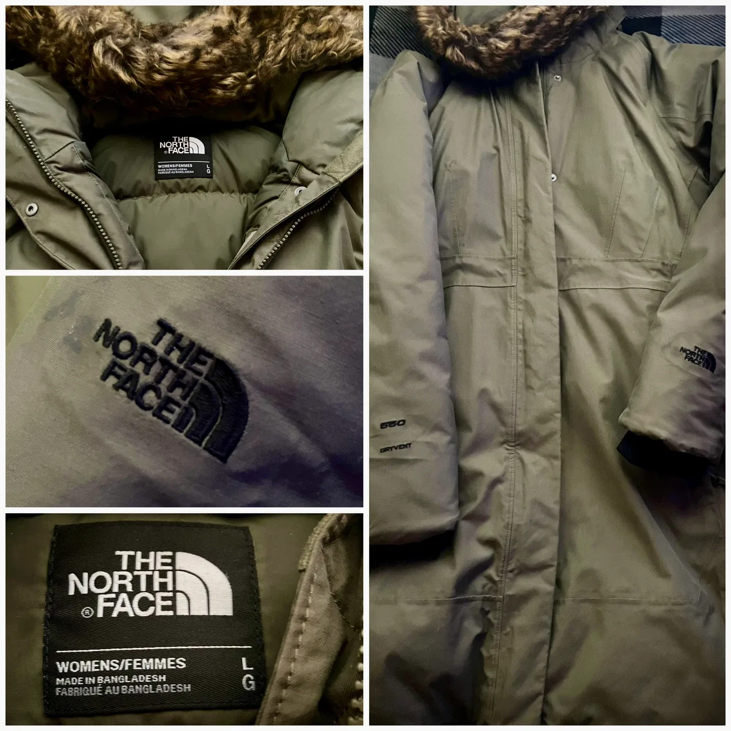 (The North Face) Olive Parka - Size Women Large thumbnail