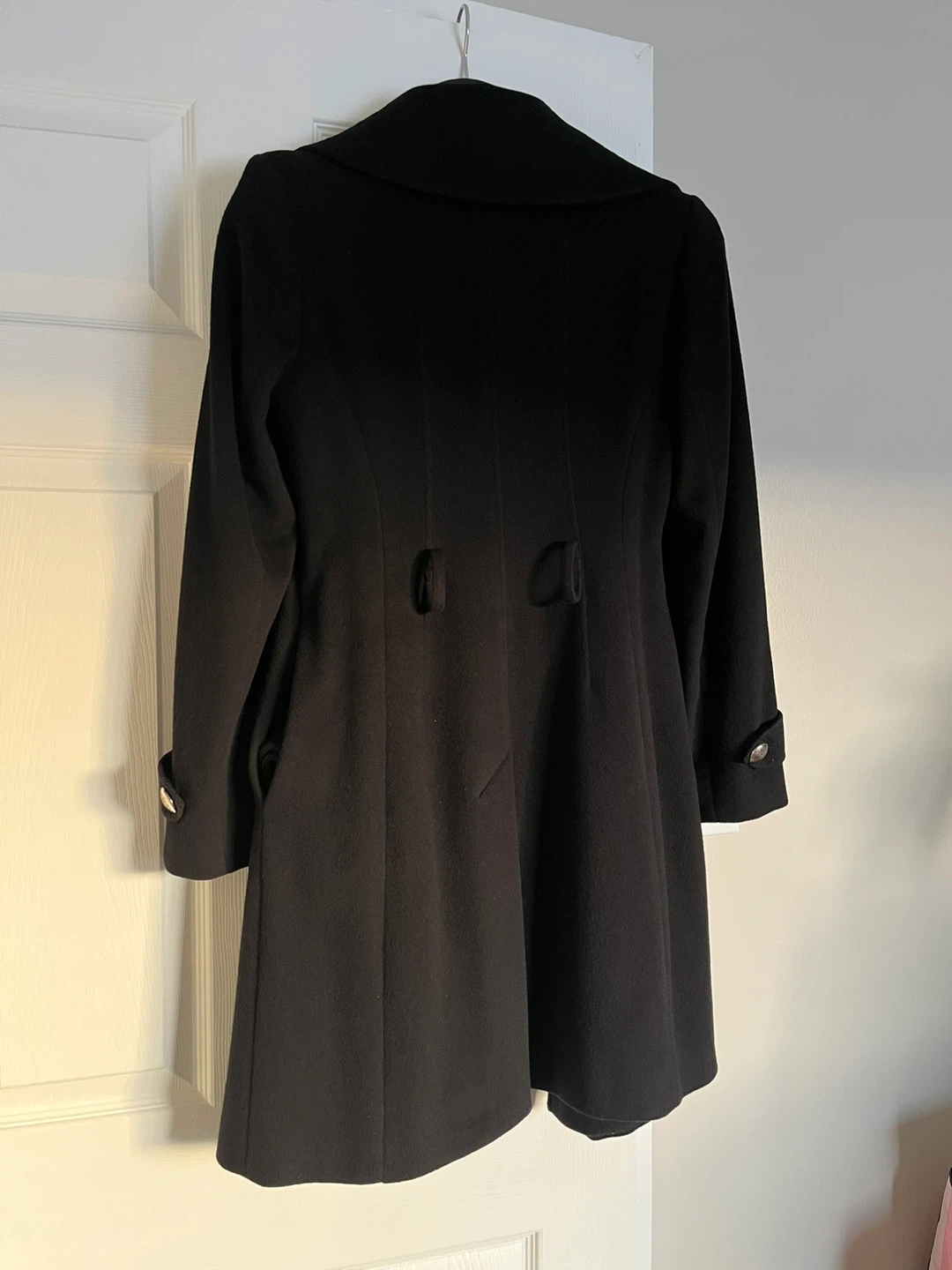TAHARI LORO PIANA Black Coat size S 100% Italian Wool - photo 4