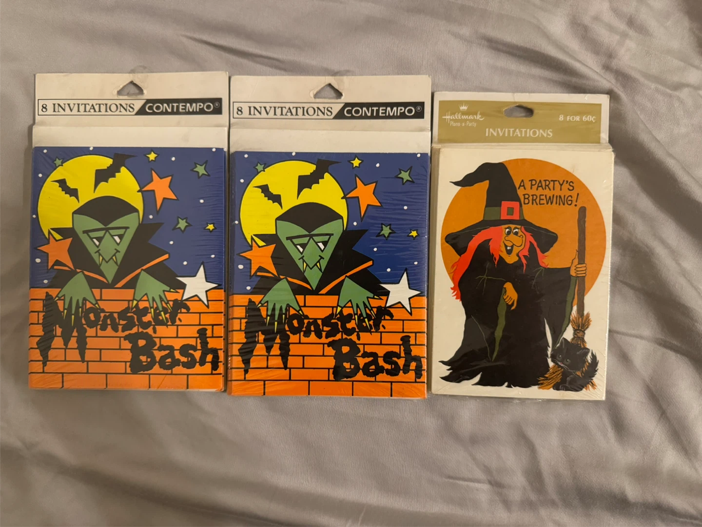 Vintage Contempo & Hallmark Halloween Invitations
