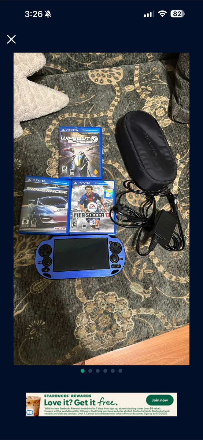 PS Vita Blue with Games and Case