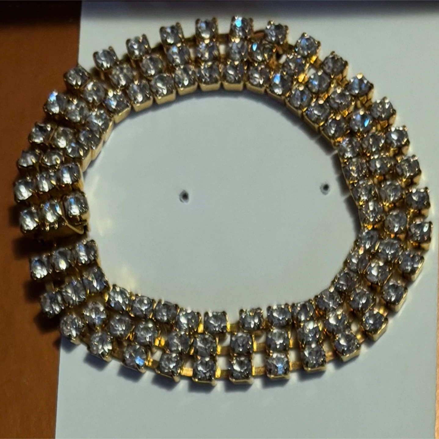 Rhinestone Bracelet, Necklace & Earrings Set - photo 2
