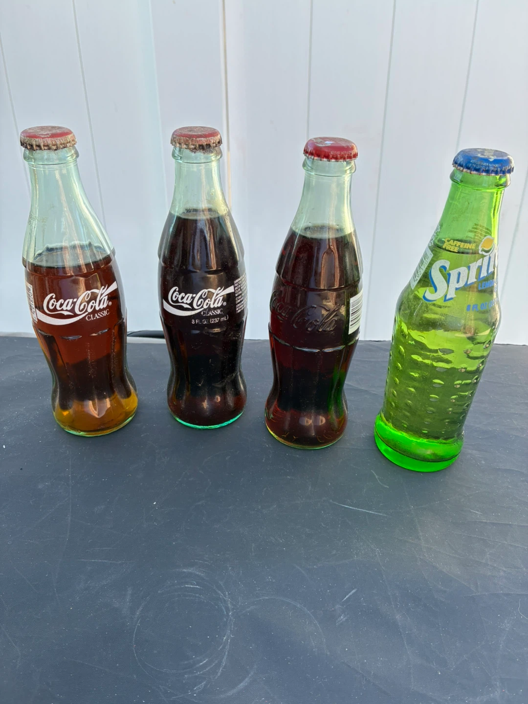 Collector Coca-Cola & Sprite 8 fl oz Glass Bottles vintage