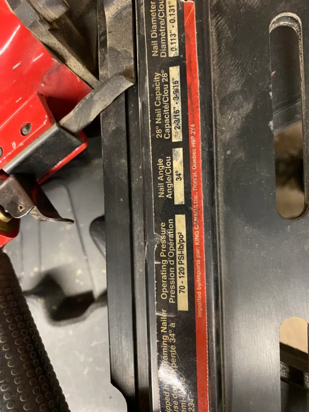 KING CANADA Framing Nailer image indicator(3)
