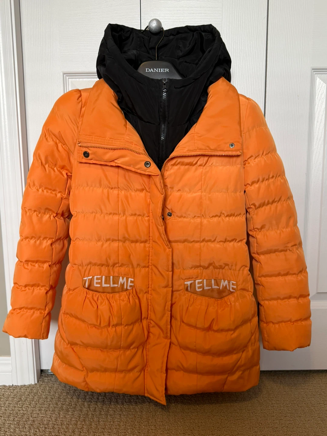 Love Her Brand Orange Puffer Jacket