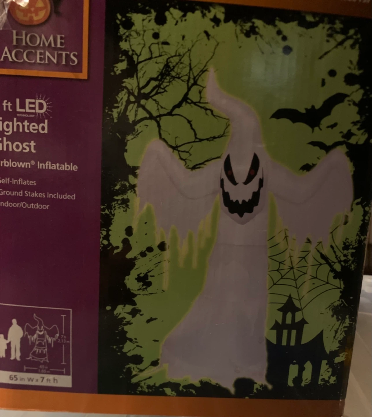 Home Accents 7ft LED Lighted Ghost