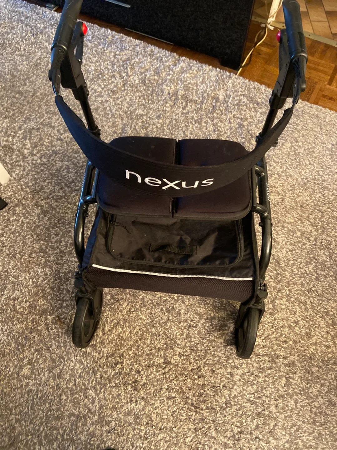Nexus Walker Rollator with Seat - Black thumbnail