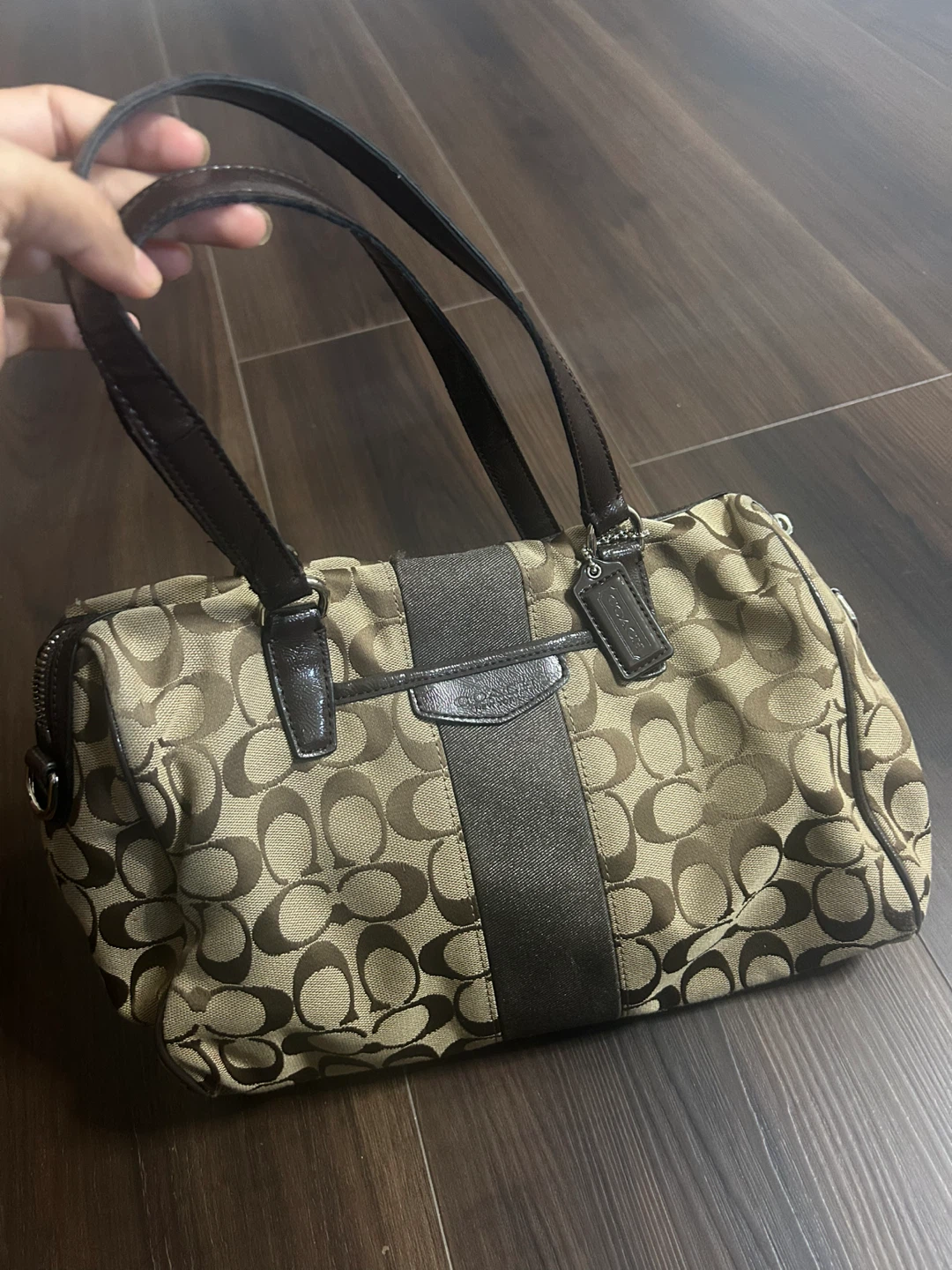 Coach Signature Brown Satchel Bag