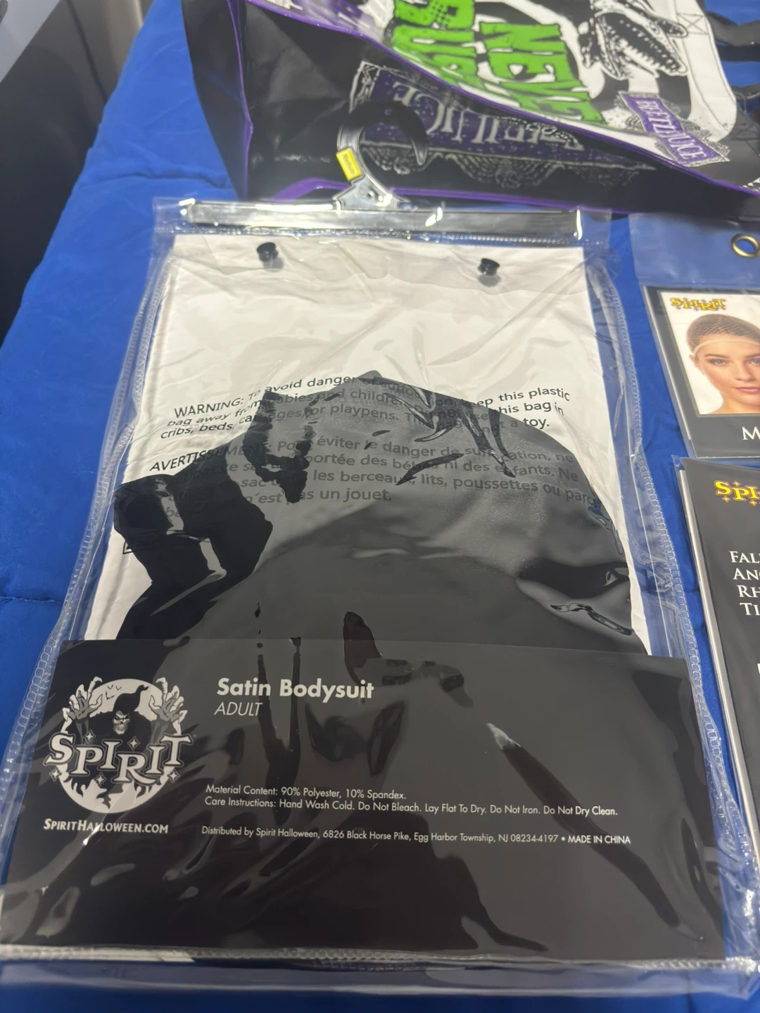Spirit Halloween Adult Satin Bodysuit - Medium - photo 3