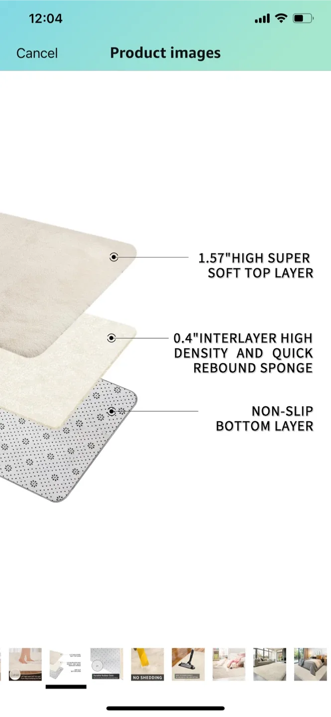 Area Rugs 9x12  Rug Shag Shaggy Carpet image indicator(9)