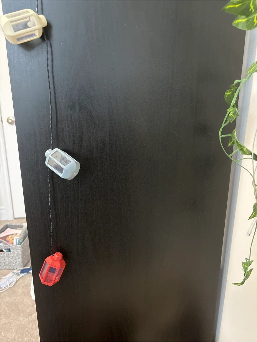 IKEA Kallax Shelf Unit with Doors - Black/Wood image indicator(4)