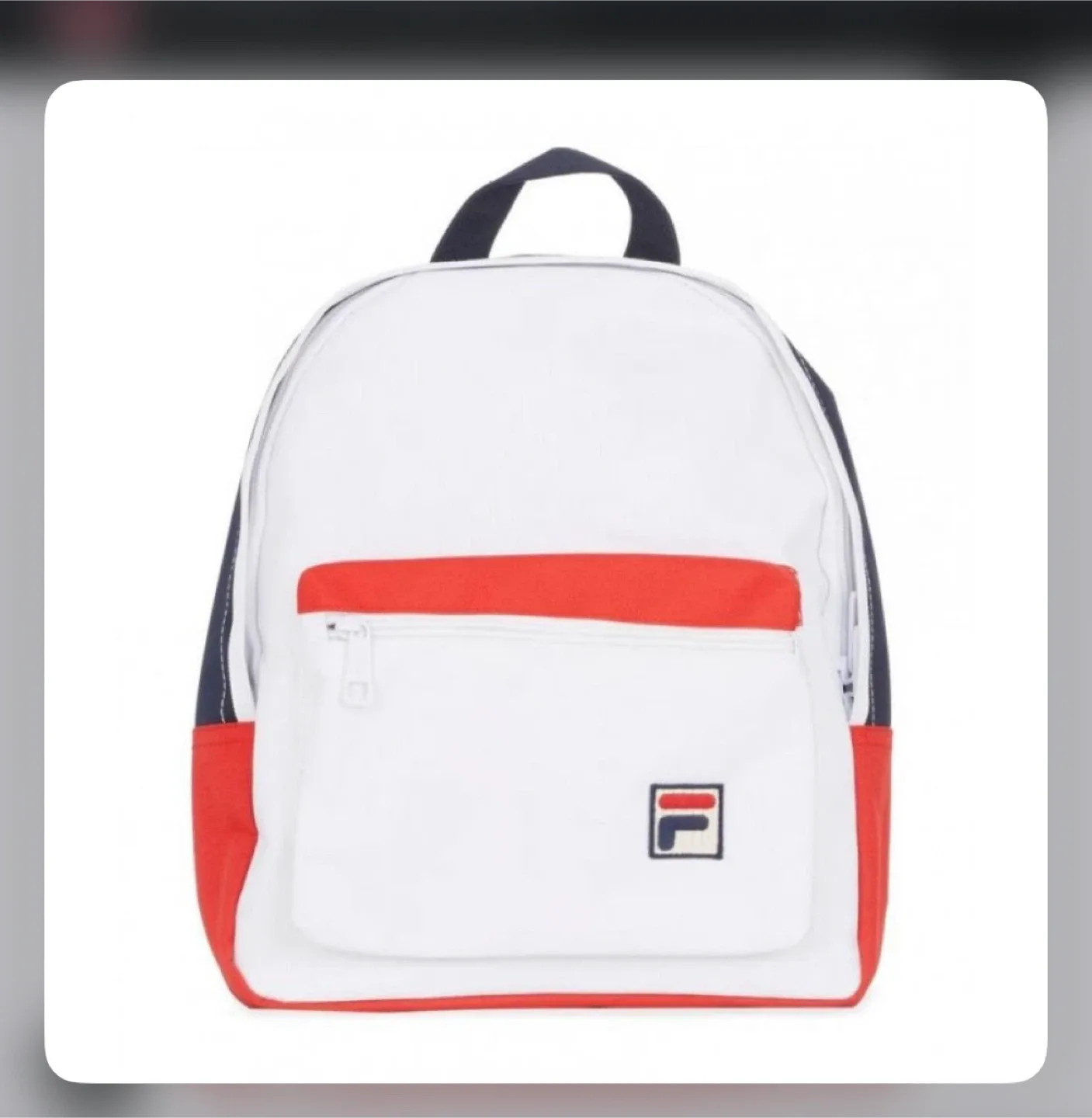 New Fila Mini Backpack White, Red & Blue image indicator(3)
